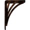 Ekena Millwork Nevio Wrought Iron Bracket, (Single center brace), Antiqued Copper 1 1/2"W x 5 1/2"D x 8"H BKTM01X05X08SNEACO - alternate 2